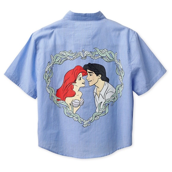 Disney Tops - Cakeworthy Little Mermaid Kiss the Girl Button Up